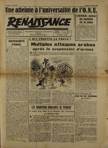 La Nouvelle Renaissance  N°153 (18 juin 1948)